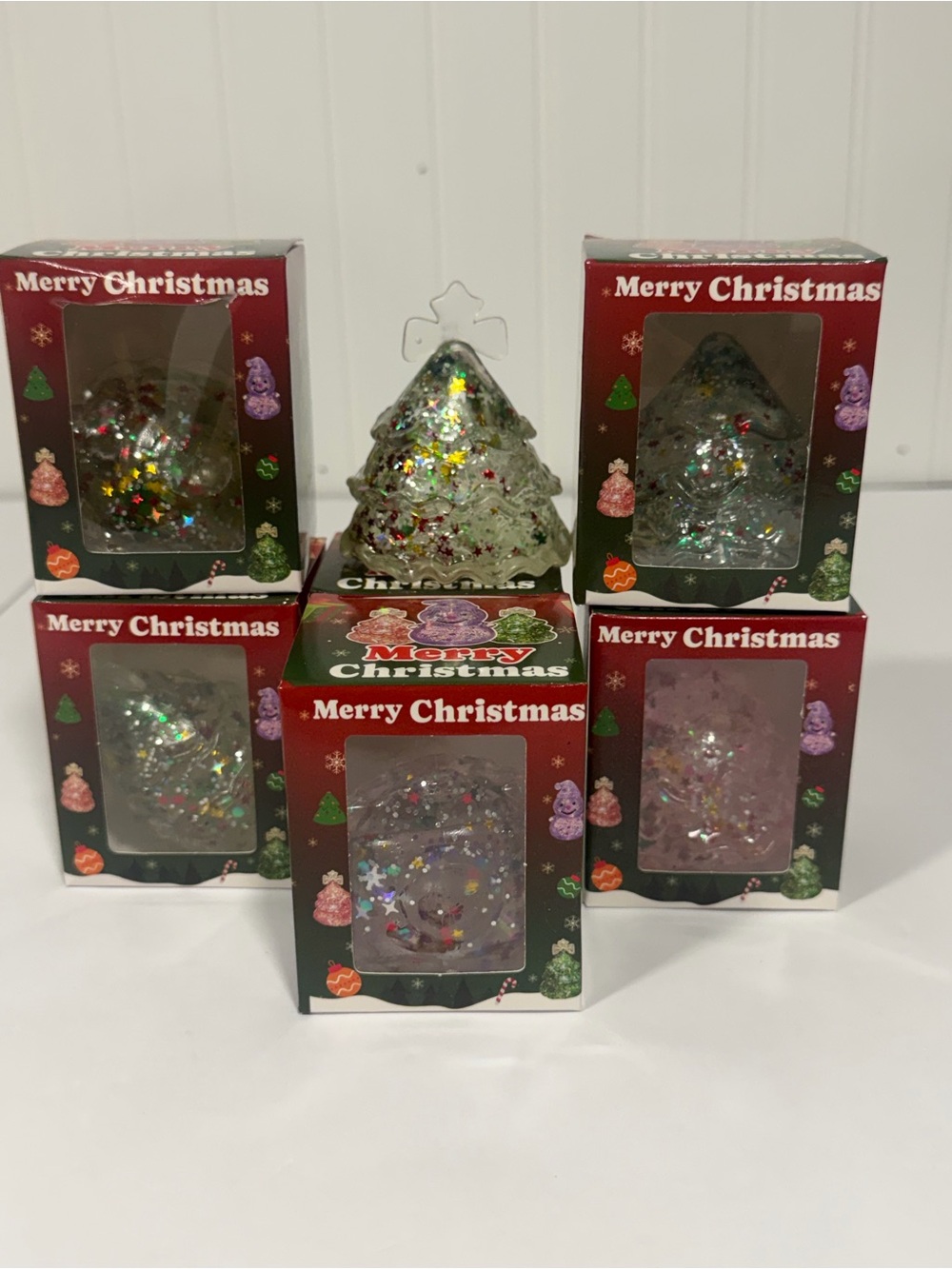 Holiday Glitter Christmas Tree slow rising sugar squishy.